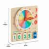 Flash Furniture Bright Beginnings Commercial STEM Telling Time Learning Board w/Digital & Analog Reading in Natural MK-MK11145-GG
